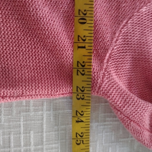 Eileen Fisher Womens Size L Coral 100% Hemp Knit V Neck Sweater - Picture 6 of 7